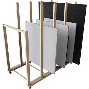 Art Storage Rack, Art Canvas Storage Stand, Art Drying Rack, Art Storage with Handle & Caster Wheels for Drawing Board, Panel, Paper Pad for Art Studios, Artworks, Gallery