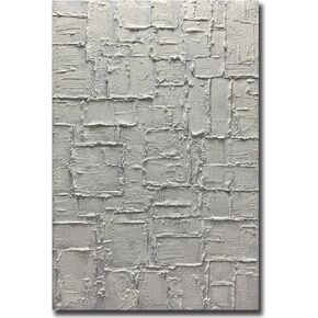 Boiee Art,30x45inch Hand-Painted Acrylic Wall Art Modern White Wall Decor Art Textured Canvas Painting Vertical Minimalist Artwork Decorative Paintings for Living Room Bedroom