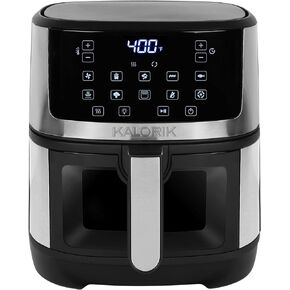 Kalorik 5 Quart Touchscreen Air Fryer with Window, Stainless Steel (FT 52328 SS)