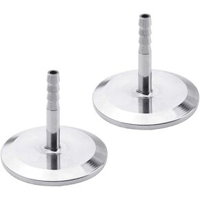 JoyTube 1.5" Tri Clamp to 3/4" Hose Barbed Adapter 304 Stainless Steel Sanitary Hose Pipe Fitting Home Brewing Adapter (Pack of 2)