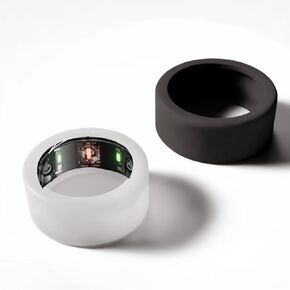 Ring Protector for Oura Ring Gen 3 - Anti-Scratch Silicone Cover - Durable Oura Ring Gen 3 Protection for Men and Women (S Translucent and Black)