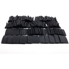 SummitLink 415 Pcs Black Assorted Heat Shrink Tube 10 Sizes Tubing Wrap Sleeve Set Combo