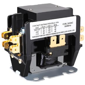 HVAC Motor Contactor,1 Pole Air Conditioner Contactor 40 Amp 24V Coil,Condenser Contactor Compressor Contactor
