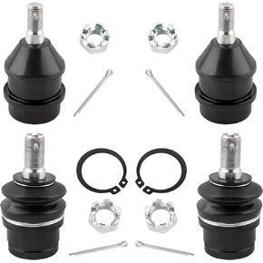 YMAUGP 4Pc K3134 K3185 Front Suspension Kit Upper & Lower Ball Joints Assembly for 2007 2008 2009 2010 2011 2012 2013 2014 for Jeep Wrangler 1999 2000 2001 2002 2003 2004 for Jeep Cherokee