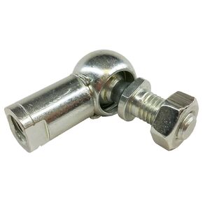 J.W. Winco 12LXF4/B DIN71802 Ball Joint, 16 mm Diameter, M12 x 1.75 Tapped Left Hand Thread, M12 x 1.75 Threaded Shank, 20 mm Thread Length with Safety Catch