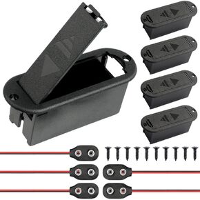DKARDU Active Guitar Bass 9V Battery Box Case Compartment, 9-Volt Battery Holder for Active Guitar Bass Pickup Replacement Tool with I-Type Battery Connector Wire (5 Pack) in Kuwait