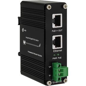 حاقن PoE - حاقن Gigabit PoE+ الصناعي IEEE802.3 عند محول POE المقوى بقدرة 30 وات مع دخل تيار مستمر 12-48 فولت DIN- سكة حديدية، مثبت على الحائط in Saudi Arabia