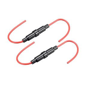 uxcell Inline Screw Type Fuse Holder 16 Gauge AWG 2Pcs for 6mm x 30mm Tube Fuse