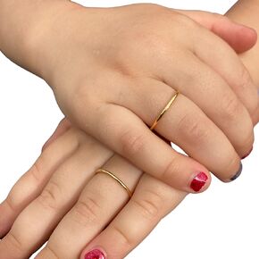 Baby Stacking Rings, Baby Girl or Boy Jewelry 14k Gold, Keepsake for Baby, Baptism Gifts for Baby, Infant (Ring Size 0)