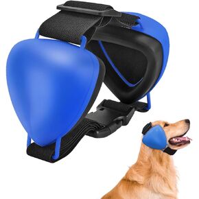 ZOHAN Dog Ear Muffs for Noise Protection, Comfort Dog Noise Cancelling Ear Muffs with Fast Snap Lock for Fireworks, Thunder, Vacuums(Blue,S)