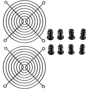 Nivithi 120mm Fan Grill,PC Computer Fan Grill,Black Fan Grill/Guard,Metal Slivery Black Replacement Screws,for PC Ventilator,10 Pack.…