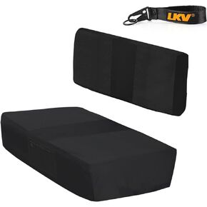 LKV UTV Seat Cover Replacement for Kawasaki Mule 600 610 2005-2016 Mule SX 2017-2023 Black Bench Seat Covers