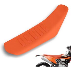 MCHMFG Universal Gripper Soft Seat Cover Diamond Texture for Motobike Dirt Motorcycle MX Cross Enduro Orange
