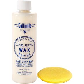 COLLINITE Liquid Fiberglass Boat Wax Pint #925 with Yellow Foam Pad