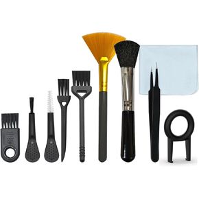 Computer Keyboard Cleaning Brush, Anti Static Nylon Electronics Cleaning Brush Kit, for Computer Keyboard, Printer, Phone, Sewing Machine, Car Interior Detailing, Razor Cleaning (Set of 10)