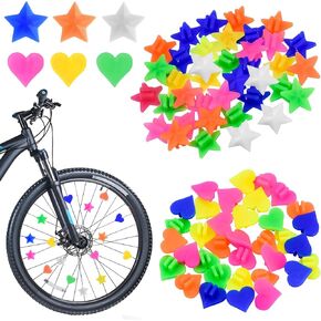 خرزة عجلة الدراجة من AIYINGYING Star، خرزة بمشبك بلاستيكي، أغطية دراجة بلاستيكية، زخارف ملونة لسماعات الدراجات، خرز ديكور دائري، ملحقات أغطية الدراجات الهوائية 70 قطعة in Kuwait