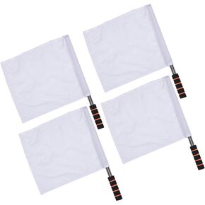 SEWACC Sports Referee Flags 4pcs Track and Field Events Referee Flags Hand Flag Sponge Handle Linesman Flags for Soccer Volleyball Football Track Match (Mixed Color)