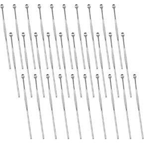 Maxmoral 30PCS Stainless Steel Wax Sticks, Wax Accessories Spoon, Concentrate Carving Tool Wax Carving Tools, for Wax Accessories Spoon Stick Easy to Hold and Engrave