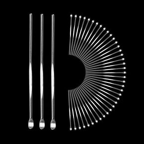 CDIYTOOL 300 قطعة من أعواد نحت الشمع المصنوعة من الفولاذ المقاوم للصدأ أداة نحت مركزة لملحقات الشمع وعصا ملعقة سهلة الإمساك والنقش 4.75 بوصة (لون فضي) in Kuwait