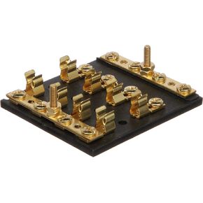 Seachoice 4-Gang Fuse and Terminal Block, Brass Clips and Contacts, SFE 20 Amp of 3AG Fuse