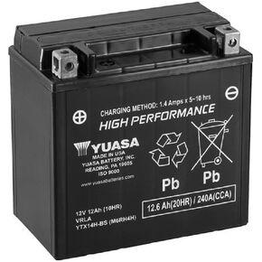 Yuasa YUAM6RH4H YTX14H-BS Maintenance Free H Series AGM Battery with Acid pack