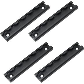 Saihisday 6Inch Aluminum L Track Tie Down System Fit for Trailer Vans Trucks Motorcycles ATV UTV 4Pcs Black