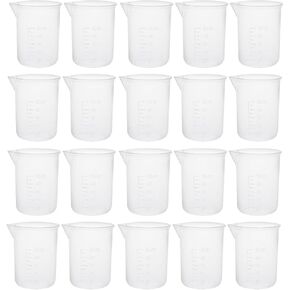 50 PCS 10ml Resin Mixing Cups, Liquid Measuring Cups, Plastic Beaker, Graduation Epoxy Resin Cups for Resin Epoxy Paint Food, Lab Use