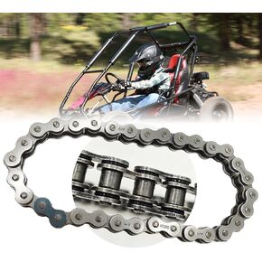 QYMOTO KT196 O-Ring Drive Shaft Chain Go Kart Chain 420 RO-32 Link, Sealed Roller Chain for Coleman Powersports 196cc Go Kart Parts