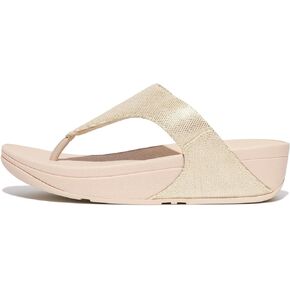 FitFlop Women's Lulu Glitz-Canvas Toe-Post Sandals Wedge