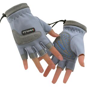YAMEIZE Kids Sport Half Finger Gloves - Anti-Slip Outdoor Cycling Biker Breathable Gloves for Boys Girls