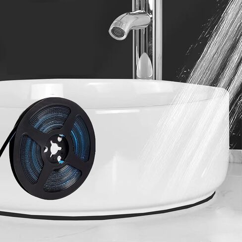 شريط السد المقاوم للماء، شريط السد ذاتي اللصق، لسطح المطبخ في الحمام، حافة جدار الزاوية باللون الأبيض in Kuwait