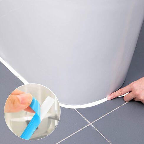 Waterproof Caulk Strip,Self Adhesive Caulk Tape,for Bathroom Kitchenile Countertops Edge Wall Corner White in Saudi Arabia
