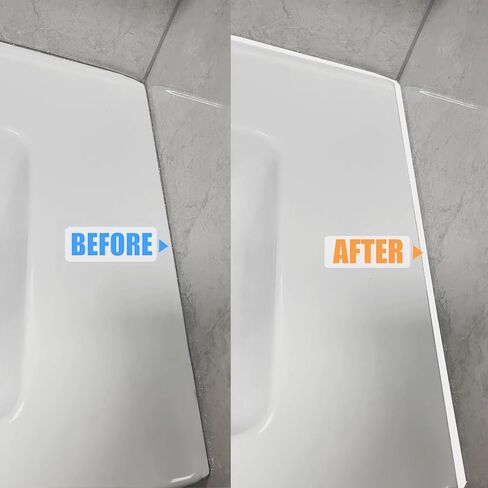 Waterproof Caulk Strip,Self Adhesive Caulk Tape,for Bathroom Kitchenile Countertops Edge Wall Corner White in Saudi Arabia