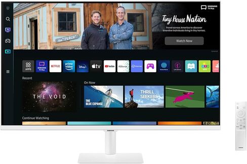 SAMSUNG 32" M50B Series FHD Smart Monitor w/Streaming TV, 4ms, 60Hz, HDMI, HDR10, Watch Netflix, YouTube and More, Slimfit Camera, IoT Hub, Mobile Connectivity, 2022, LS32BM501ENXZA, White (Renewed) in Saudi Arabia