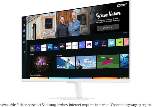 SAMSUNG 32" M50B Series FHD Smart Monitor w/Streaming TV, 4ms, 60Hz, HDMI, HDR10, Watch Netflix, YouTube and More, Slimfit Camera, IoT Hub, Mobile Connectivity, 2022, LS32BM501ENXZA, White (Renewed) in Saudi Arabia