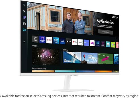 SAMSUNG 32" M50B Series FHD Smart Monitor w/Streaming TV, 4ms, 60Hz, HDMI, HDR10, Watch Netflix, YouTube and More, Slimfit Camera, IoT Hub, Mobile Connectivity, 2022, LS32BM501ENXZA, White (Renewed) in Saudi Arabia