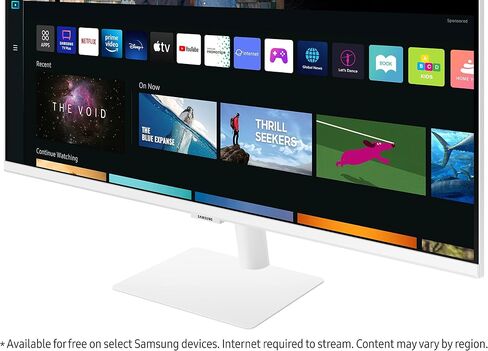 SAMSUNG 32" M50B Series FHD Smart Monitor w/Streaming TV, 4ms, 60Hz, HDMI, HDR10, Watch Netflix, YouTube and More, Slimfit Camera, IoT Hub, Mobile Connectivity, 2022, LS32BM501ENXZA, White (Renewed) in Saudi Arabia