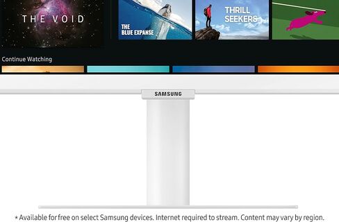 SAMSUNG 32" M50B Series FHD Smart Monitor w/Streaming TV, 4ms, 60Hz, HDMI, HDR10, Watch Netflix, YouTube and More, Slimfit Camera, IoT Hub, Mobile Connectivity, 2022, LS32BM501ENXZA, White (Renewed) in Saudi Arabia