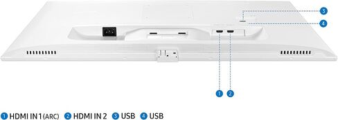 SAMSUNG 32" M50B Series FHD Smart Monitor w/Streaming TV, 4ms, 60Hz, HDMI, HDR10, Watch Netflix, YouTube and More, Slimfit Camera, IoT Hub, Mobile Connectivity, 2022, LS32BM501ENXZA, White (Renewed) in Saudi Arabia