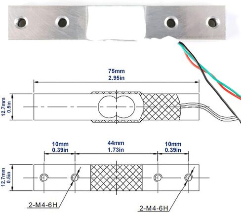 ALAMSCN Digital Load Cell Weight Sensor + HX711 Weighing Breakout Board AD Module Pressure Sensors for Arduino DIY Electronic Portable Kitchen Scale (1KG+HX711) in Saudi Arabia