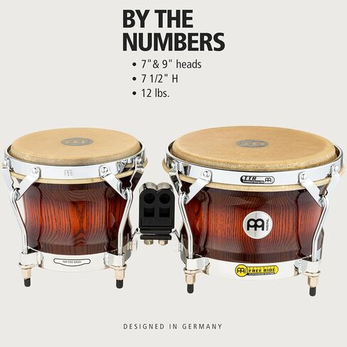 Meinl Percussion WB500AMB Free Ride Series Woodcraft Bongos، انفجار الماهوجني العتيق in Saudi Arabia
