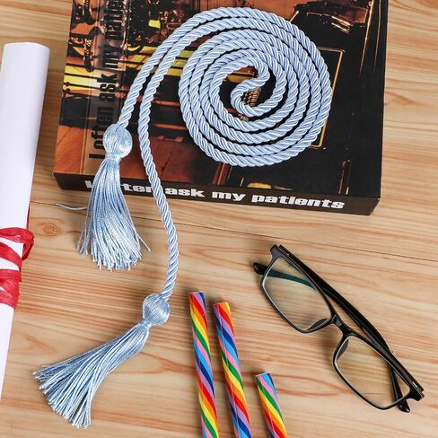 FOIMAS 6pcs Graduation Honor Cord,Blue Graduation Yarn Honor Tassel Cords for Graduation Students Grad Day in Saudi Arabia