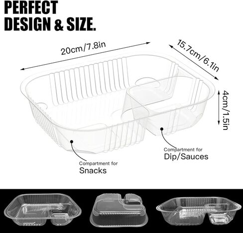 100 قطعة من صواني جبن الناتشو، 8 × 6 صواني ناتشو بلاستيكية للاستعمال مرة واحدة، لحاوية الطعام الساخن، صلصة الجبن، مستلزمات الحفلات الليلية للأفلام in Kuwait