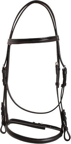 Acerugs بني أسود مرفوع الحصان الإنجليزي اللجام مخيط in Kuwait