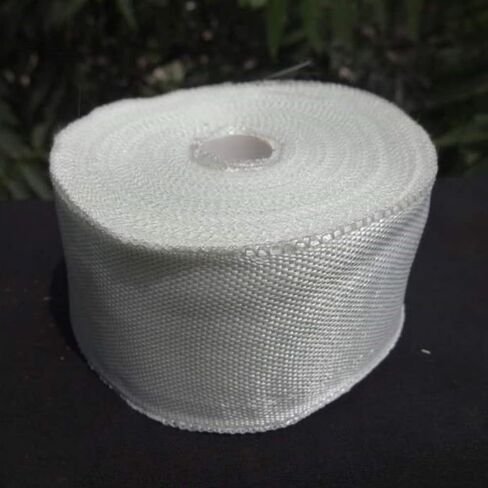 SICCOMA Fiberglass Cloth Roll Non Adhesive Woven Fiberglass Cloth Strip Fiberglass Insulation Tape Plain Weave Fiberglass Cloth Tape for Reinforced Repair Winding, Seams, Boat, Molding (2 in x 99 FT) in Saudi Arabia