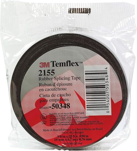 3M Safety 3M 2155 شريط لاصق مطاطي، 3/4 بوصة × 22 قدم، أسود in Kuwait