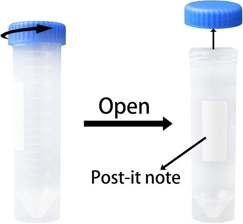 LUNKUIVY 50 قطعة من أنابيب الطرد المركزي 50 مل، أنابيب اختبار بلاستيكية مع غطاء لولبي، أنابيب مخروطية من البولي بروبيلين رائعة للتجارب العلمية، علامات متدرجة in Kuwait