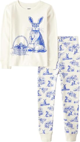 Gymboree Baby Girls' and Toddler Easter Gymmie Short Sleeve Top and Pant Cotton 2-Piece Pajama Sets in Saudi Arabia