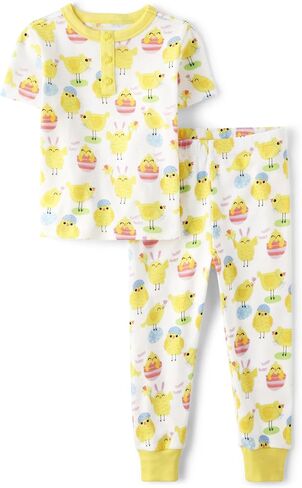 Gymboree Baby Girls' and Toddler Easter Gymmie Short Sleeve Top and Pant Cotton 2-Piece Pajama Sets in Saudi Arabia