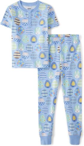 Gymboree Baby Girls' and Toddler Easter Gymmie Short Sleeve Top and Pant Cotton 2-Piece Pajama Sets in Saudi Arabia